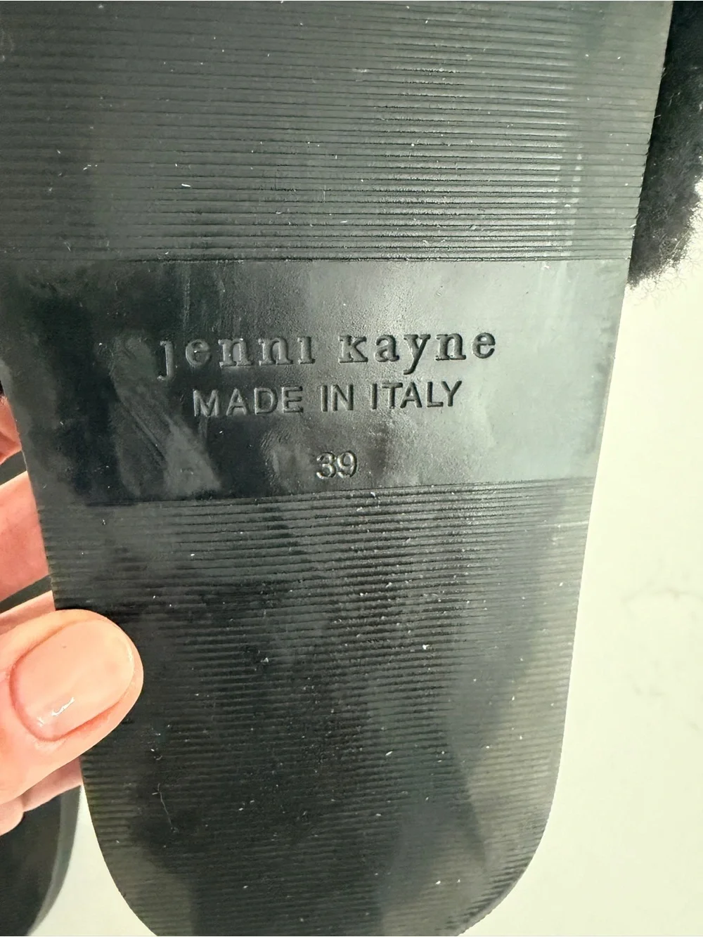 Jenni kayne shearling black slide